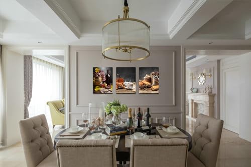 Farmhouse Coffee and Wine Canvas Wall Art Set