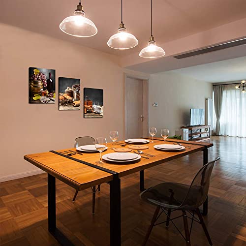 Farmhouse Coffee and Wine Canvas Wall Art Set