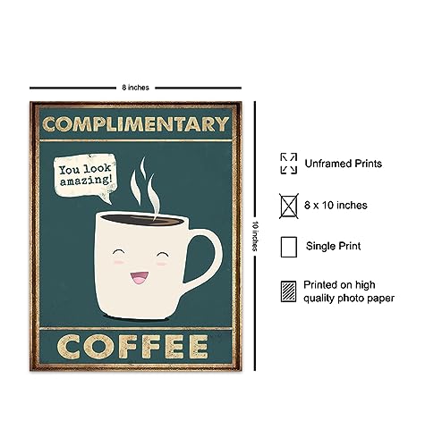 Cute coffee bar wall art decor for kitchen