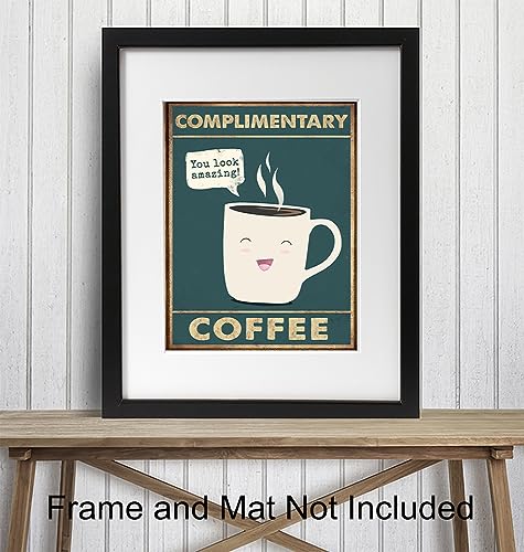Cute coffee bar wall art decor for kitchen