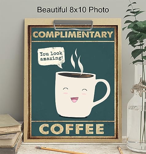Cute coffee bar wall art decor for kitchen