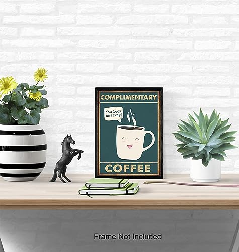 Cute coffee bar wall art decor for kitchen