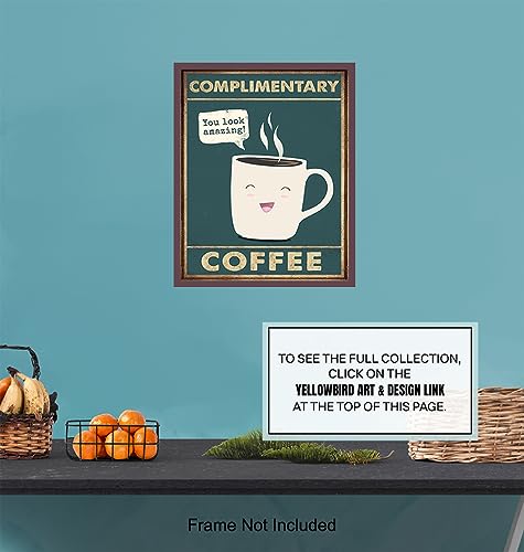 Cute coffee bar wall art decor for kitchen