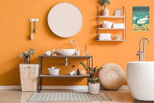 Mermaid Coffee Bar Tin Sign - Wash Your Tail