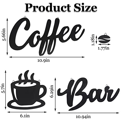 Coffee Bar Wall Art Decor - 7 Piece Set