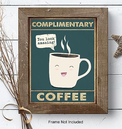 Cute coffee bar wall art decor for kitchen