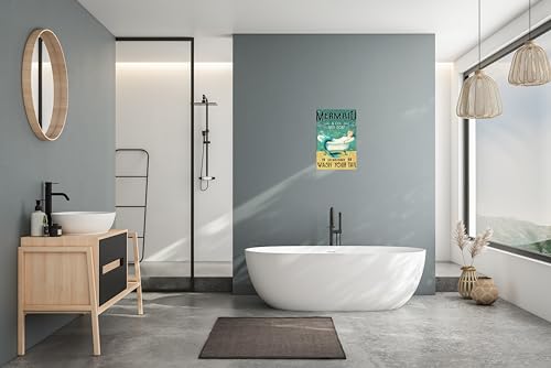 Mermaid Coffee Bar Tin Sign - Wash Your Tail