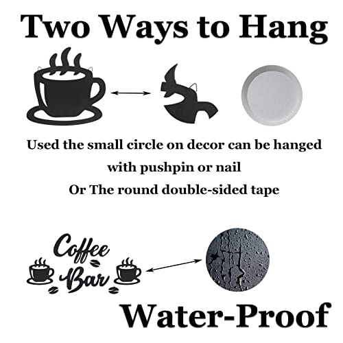 Coffee Bar Wall Art Decor - 7 Piece Set