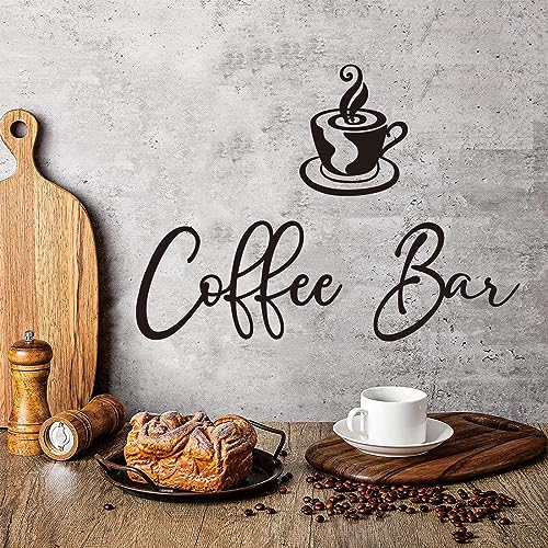 Rustic Coffee Bar Metal Sign for Home Decor