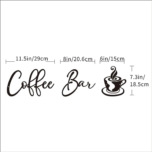 Rustic Coffee Bar Metal Sign for Home Decor