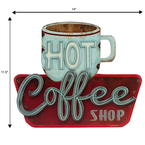 Vintage Diner Coffee Metal Sign for Coffee Lovers