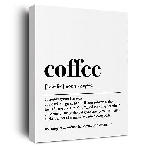 Charcuterie Definition Canvas Wall Art for Coffee Lovers