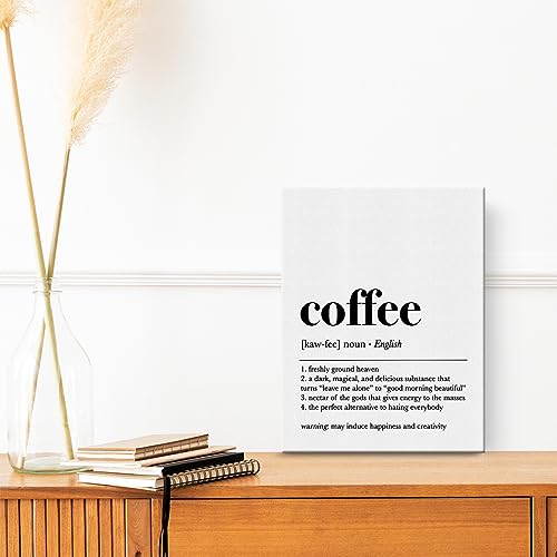 Charcuterie Definition Canvas Wall Art for Coffee Lovers