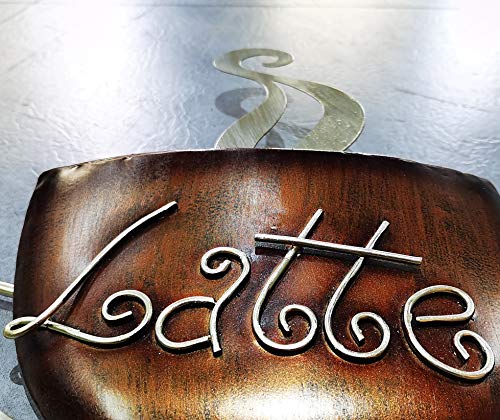 Metal Coffee Cup Wall Hanging Sculpture for Coffee Lovers