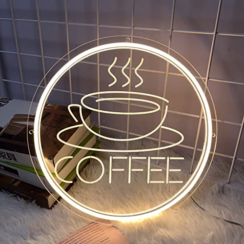 3D Coffee Cup Neon Sign for Wall Decor