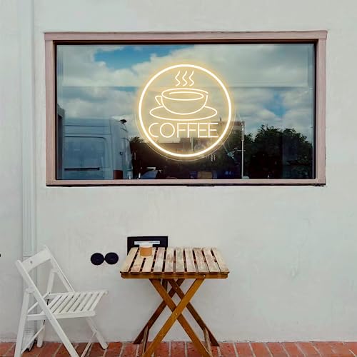 3D Coffee Cup Neon Sign for Wall Decor