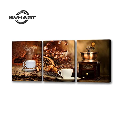 Coffee-themed Canvas Wall Art for Kitchen Decor