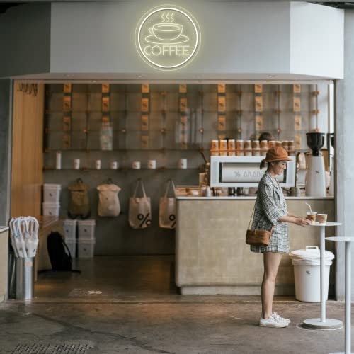 3D Coffee Cup Neon Sign for Wall Decor