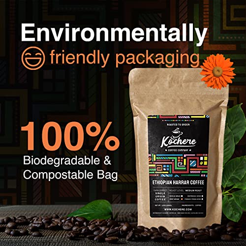 Ethiopian Harrar Specialty Coffee - Medium Roast, Ground