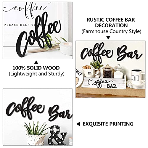 Wooden Coffee Bar Wall Sign Kitchen Decor Art