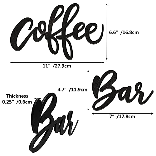 Wooden Coffee Bar Wall Sign Kitchen Decor Art