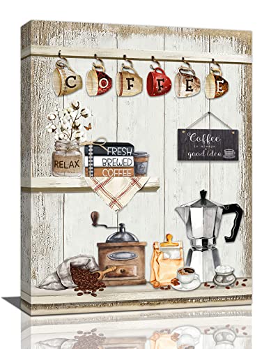 Coffee Bar Sign - Rustic Farmhouse Kitchen Decor