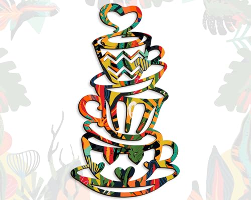 Coffee Cup Farmhouse Kitchen Wall Art Restaurant Decor