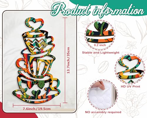 Coffee Cup Farmhouse Kitchen Wall Art Restaurant Decor