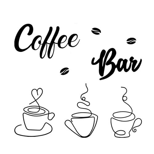 Rustic Coffee Bar Sign Set for Kitchen Decor