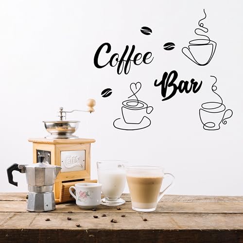 Rustic Coffee Bar Sign Set for Kitchen Decor