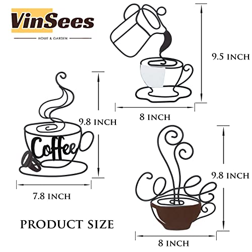 Coffee Bar Signs Decor, Set of 3 Black