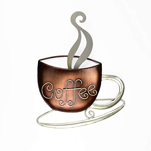 Metal Coffee Cup Wall Sculpture for Kitchen/Home/Restaurant/Cafe