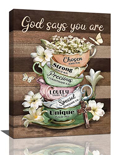 Christian Cross Kitchen Decor Wall Art for Coffee Tea