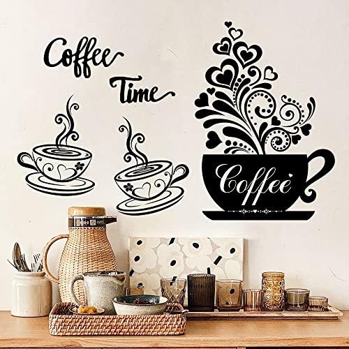 Coffee Cup Wall Decals: Kitchen Decor Stickers