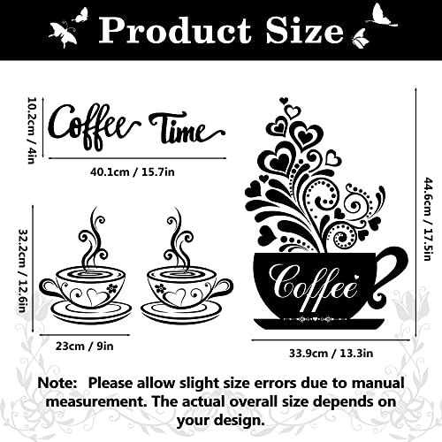 Coffee Cup Wall Decals: Kitchen Decor Stickers