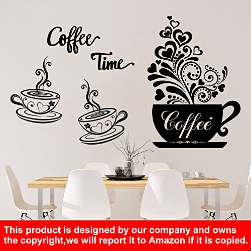 Coffee Cup Wall Decals: Kitchen Decor Stickers