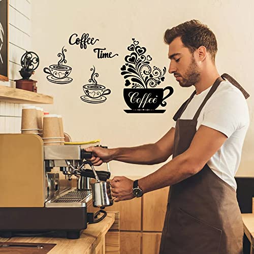 Coffee Cup Wall Decals: Kitchen Decor Stickers