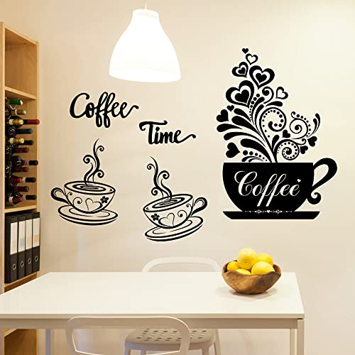 Coffee Cup Wall Decals: Kitchen Decor Stickers