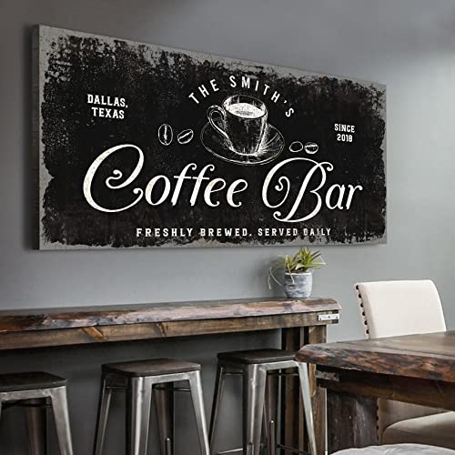 Coffee Bar Decor Canvases - Small & Large Options