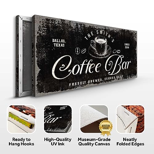 Coffee Bar Decor Canvases - Small & Large Options