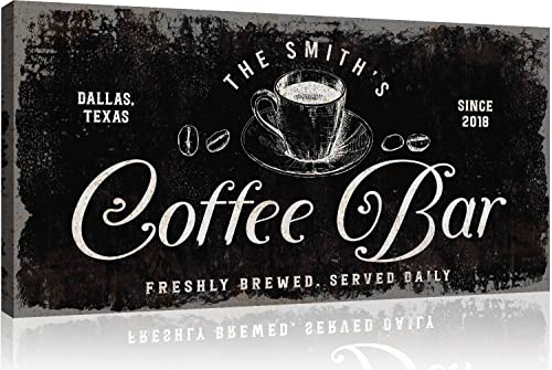 Coffee Bar Decor Canvases - Small & Large Options