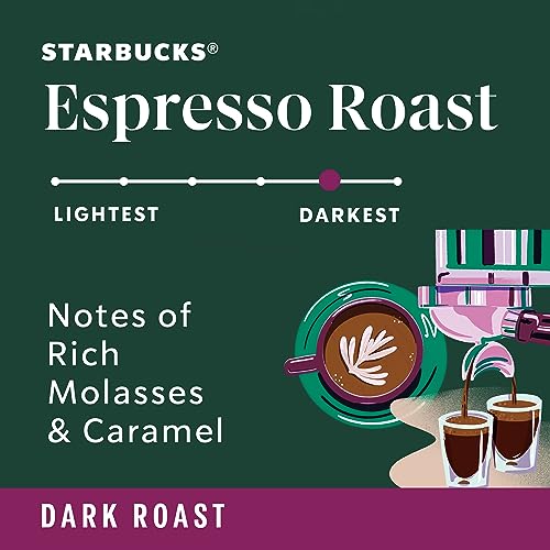 Starbucks Dark Roast Espresso Whole Bean Coffee, 18oz