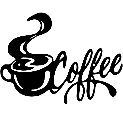 Metal coffee cup wall decor for coffee station