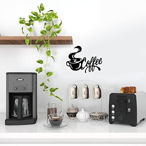 Metal coffee cup wall decor for coffee station