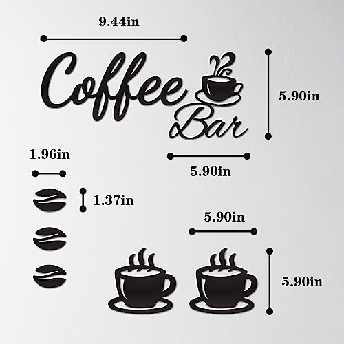 Rustic Coffee Wall Art Decor with Beans & Cups