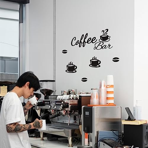 Rustic Coffee Wall Art Decor with Beans & Cups