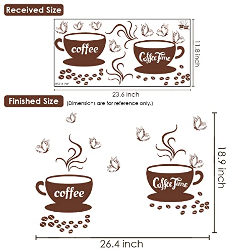 Coffee Cup Wall Stickers for Kitchen Decor & Inspiration