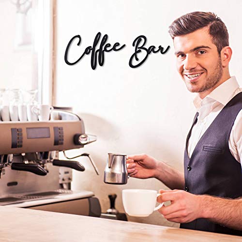 Coffee Bar Sign Rustic Wooden Cup Wall Art