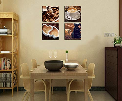 Modern Coffee Kitchen Wall Art Set - 16"" x 16"" x 4