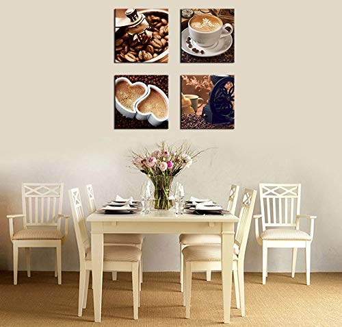 Modern Coffee Kitchen Wall Art Set - 16"" x 16"" x 4